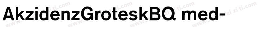 AkzidenzGroteskBQ med字体转换